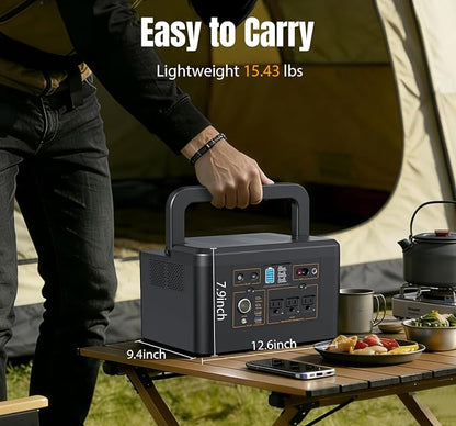 Portable Power Station 650W, 576Wh Solar Generator, LiFePO4 Battery 3.5 Hour - Image 6