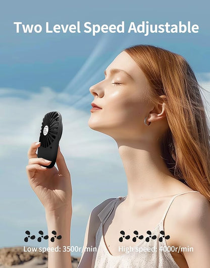 Aluan Handheld Mini Fan Powerful Small Personal Portable Speed Adjustable USB - Image 2