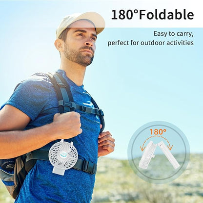 HandFan 10400mAh Portable Hand held Fan, 40Hrs Long-Lasted Hand Fan Rechargeable - Image 6