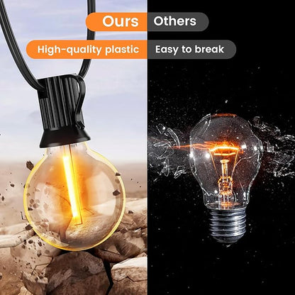 OHLUX 60FT Solar Globe String Lights Outdoor, Shatterproof Solar Patio Lights - Image 4
