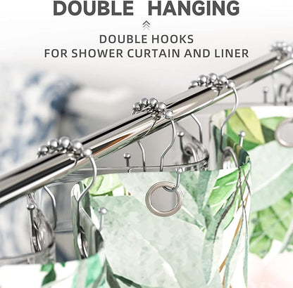Bathway Shower Curtain Hooks Chrome Shower Curtain Rings Rust Proof, Smooth - Image 5