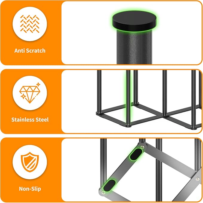 Foldable Baby Bottle Drying Rack-10 Poles Water Bottle Organizer - Image 4