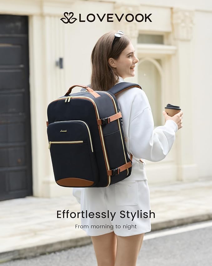 LOVEVOOK 56L Travel Backpack for Women & Men, Airline Approved Carry On Luggage - Image 2