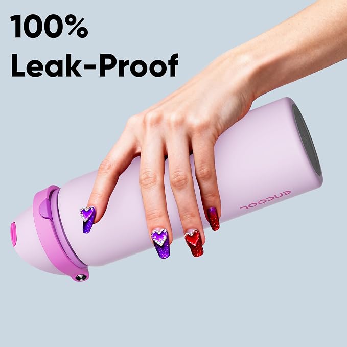 Insulated Water Bottle with Straw - Image 5