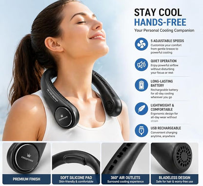 Portable Neck Fan, Bladeless Neck Fan - Image 8