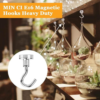 20Pack Magnetic Hooks, 35lb+ Strong Magnetic Hooks Heavy Duty Rare Earth - Image 6