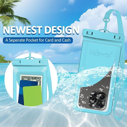 Waterproof Phone Case, with Inside Card Pack, IPX8 Under Water Phone Bag - Image 3