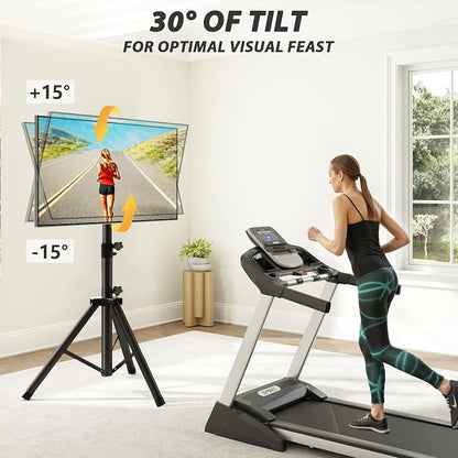 TVON TV Tripod Stand for 23-80 inch Flat Screen/Curved TVs, Portable TV Stand - Image 3