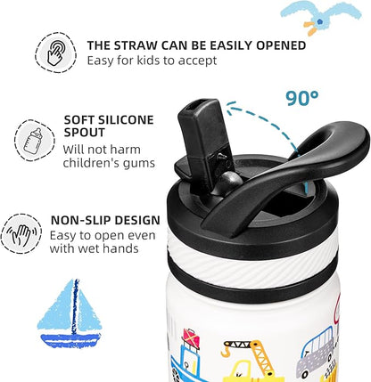 Fanhaw 18 Oz Kids Insulated Water Bottle - Image 3