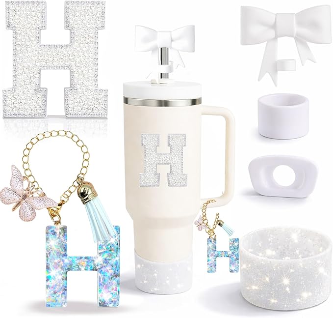 6PCS White Stanley Cup Accessories Set Fit by MOTEERLLU