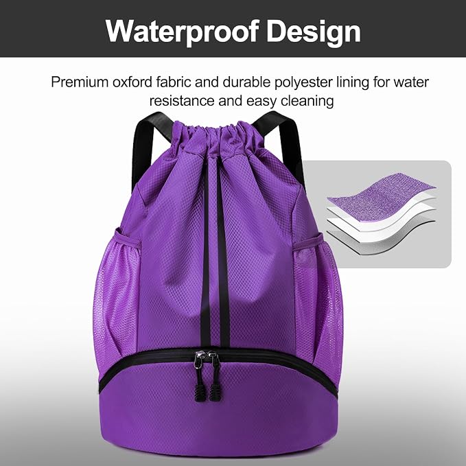 Hoedia Sports Drawstring Backpack - Image 3