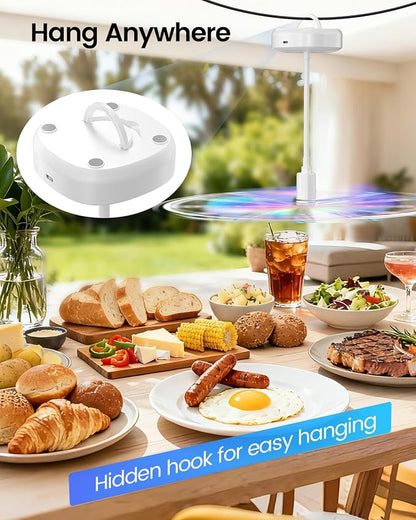 Edvision 4 Pack Food Table Fan, 2000mAh USB Powered Rechargeable Food Fan - Image 6