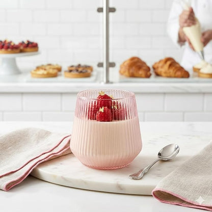 Oojami 40 Pack Origami Ribbed Stemless Plastic Wine Glasses 12 oz - Image 8