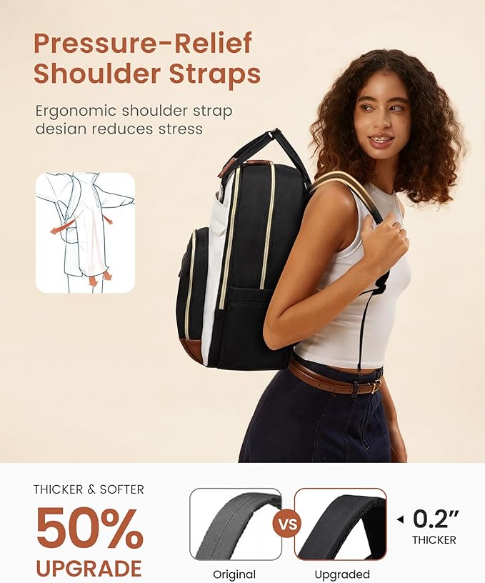LOVEVOOK Backpack Purse for Women, Fits 17 Inch Laptop, Fashion Travel Work - Image 5