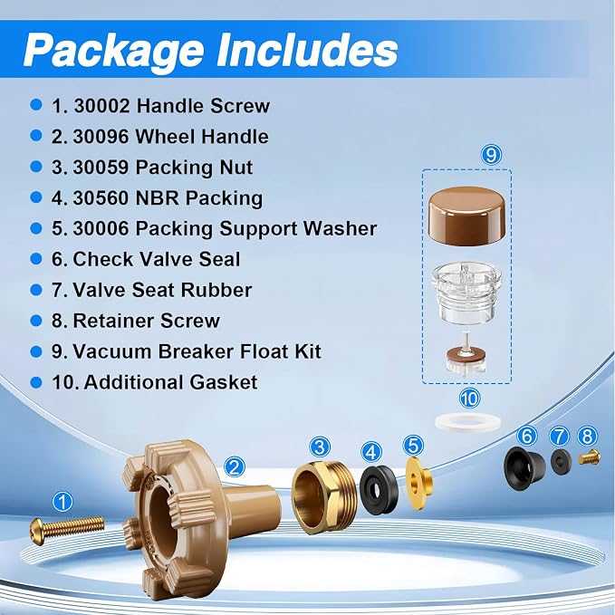 Outside Wall Faucet Repair Kit Compatible - Image 6