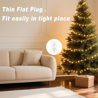 25FT Clear Extension Cord, Indoor Thin and Slim Extension Cord, 18AWG lamp Cords - Image 5