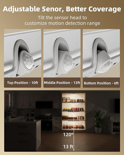 EZVALO 17-Inch Motion Sensor Closet Lights, 3600mAh Rechargeable Battery LED - Image 3