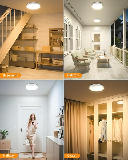Rechargeable 8W Motion Sensor Ceiling Light Indoor, No Wiring & Magnetic - Image 4