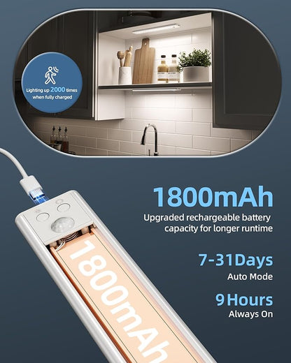 10inch Under Cabinet Lights, Motion Sensor Light Indoor, Wireless Closet Lights - Image 4