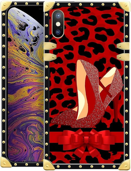 Compatible with iPhone Xs Max Case, Elegant High Heels Luxury Golden Decoration by Unknown