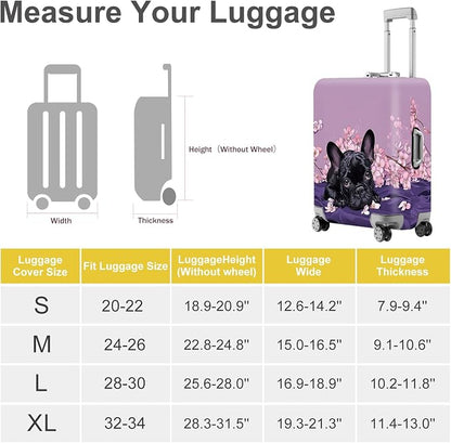 ANNA QUEEN French Bulldog Luggage Cover, Cute Black Dog - Image 5