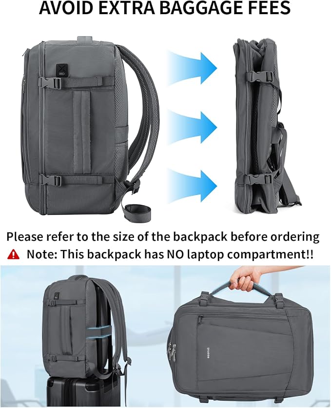 ECOHUB 17'' Travel Backpack, Personal Item Backpack - Image 7