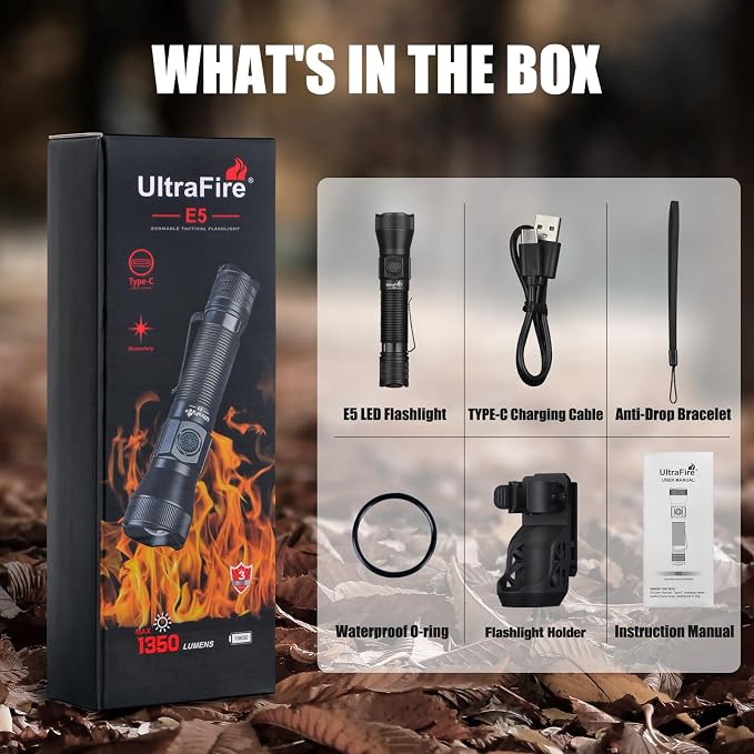 ULTRAFIRE Tactical EDC Flashlight - Image 9