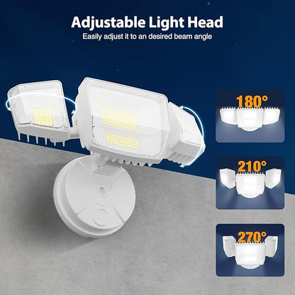 Onforu 90W Flood Lights Outdoor, 10000LM Ultra Bright 4-Head LED Security Light - Image 6