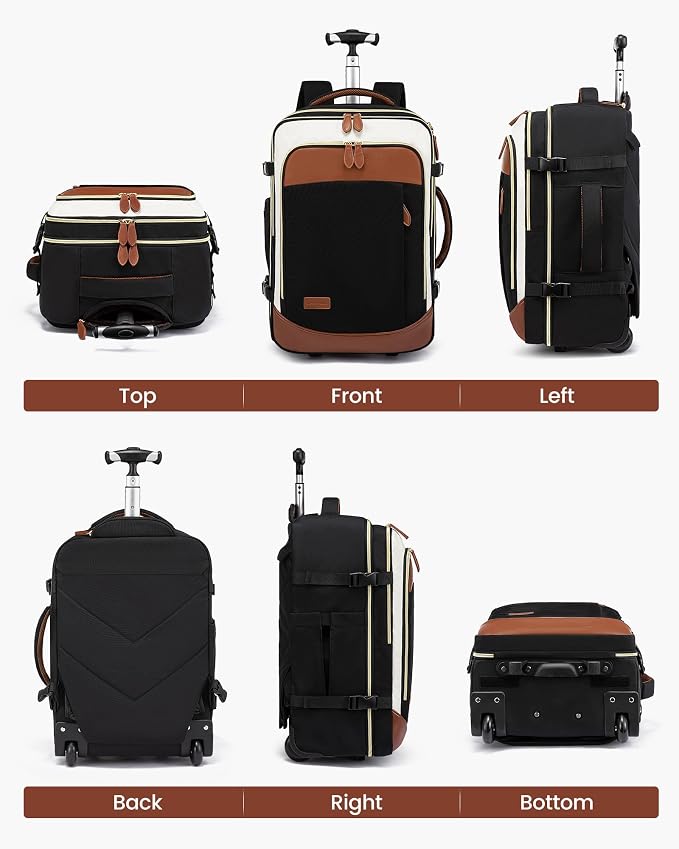 LOVEVOOK Rolling Backpack for Women, 50L Travel Backpack - Image 8