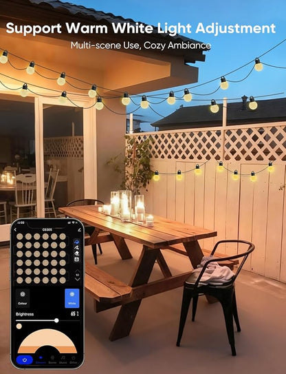 APPECK Outdoor String Lights 100ft, RGBW Color Changing Patio Lights - Image 6