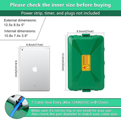 NineLeaf IP54 Waterproof Electrical Box, Outdoor Weatherproof Plug Cover - Image 4
