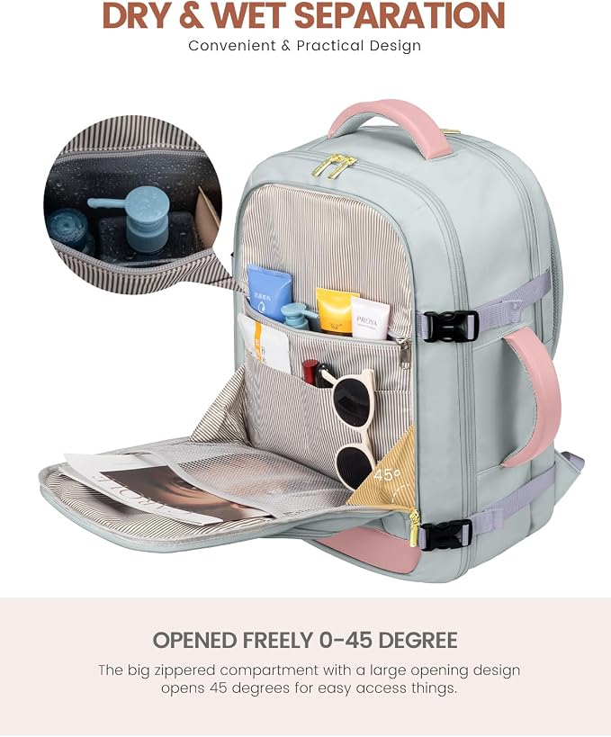LOVEVOOK 40L Travel Backpack for Women Flight Approved, Carry on Backpack for - Image 7