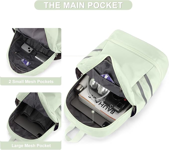 coofay Gym Backpack For Women Waterproof Backpack - Image 3