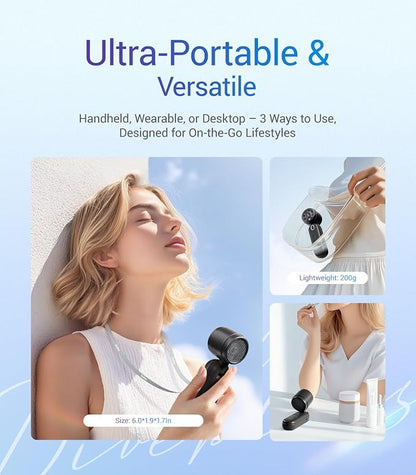 Diveblues Handheld Fan, 30ft/s Mini Portable Turbo Fan, 4000mAh Personal Fan - Image 3