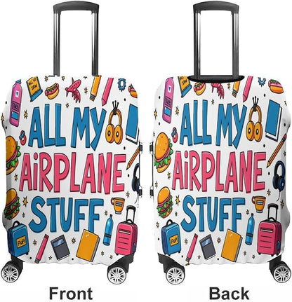 Airplane Travel Essentials Stretch Luggage Cover, Washable Suitcase Protector - Image 3
