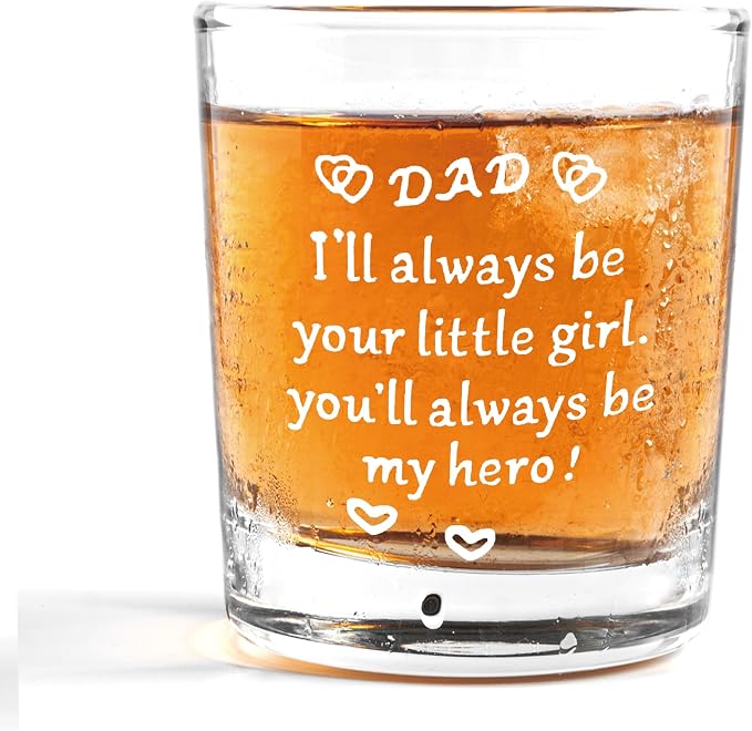Nogrit Dad Gifts from Daughter Whiskey Glasses 10 oz, Dad Gifts by Nogrit