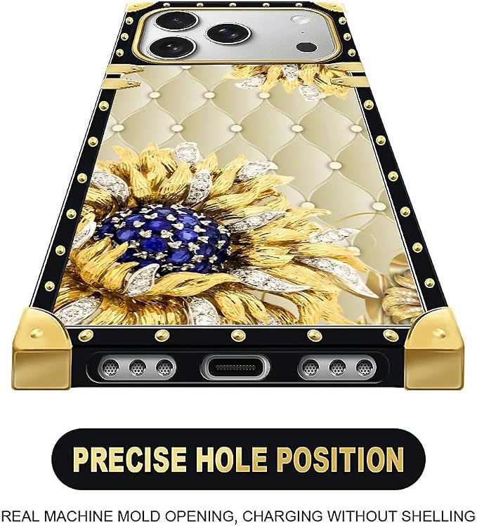 for iPhone 17 Pro Case Luxury Golden Decoration - Image 5