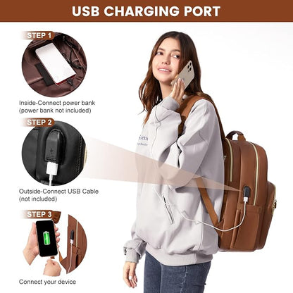 LOVEVOOK Laptop Backpack Purse for Women, Large Capacity Travel Computer Work - Image 7