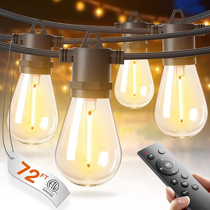 addlon 72FT LED Outdoor String Lights by addlon