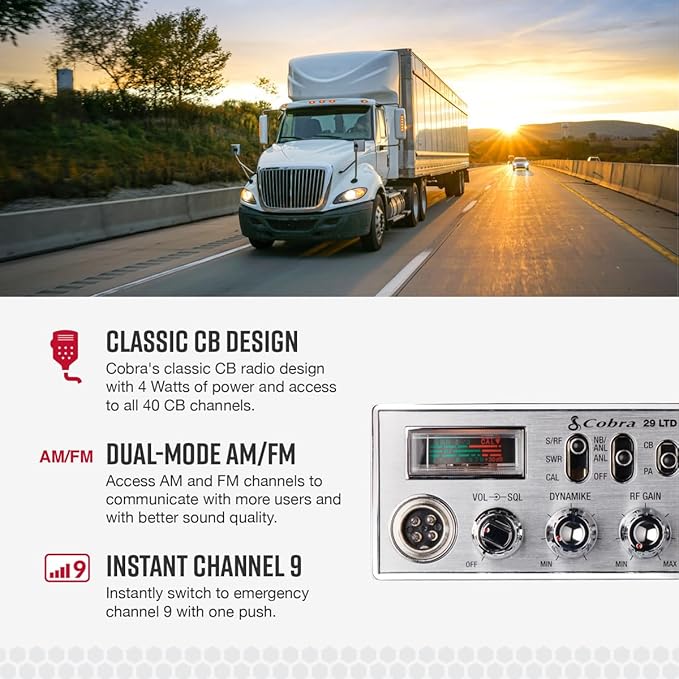 Cobra 29 LTD Professional CB Radio & Cobra HGA1500 42 Inch Magnetic Mount CB - Image 3