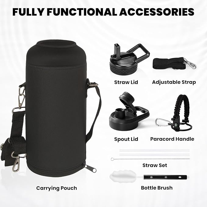 RAYMYLO Insulated Water Bottle 87 oz, Triple Wall Vacuum Stainless Steel - Image 6