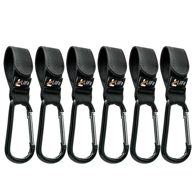 6 Pcs Baby Stroller Hooks for Hanging, Perfect Mummy Hook for Stroller by LilFe