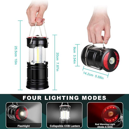 2 Pack Camping Lanterns Camping Accessories USB Rechargeable and Battery - Image 3