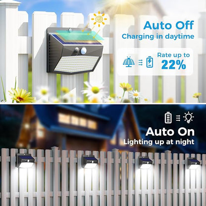 Peasur 2 Packs Solar Outdoor Lights Motion Sensor Solar Security Lights - Image 2