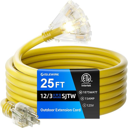 25 FT Outdoor Extension Cord by ISLEWIRE