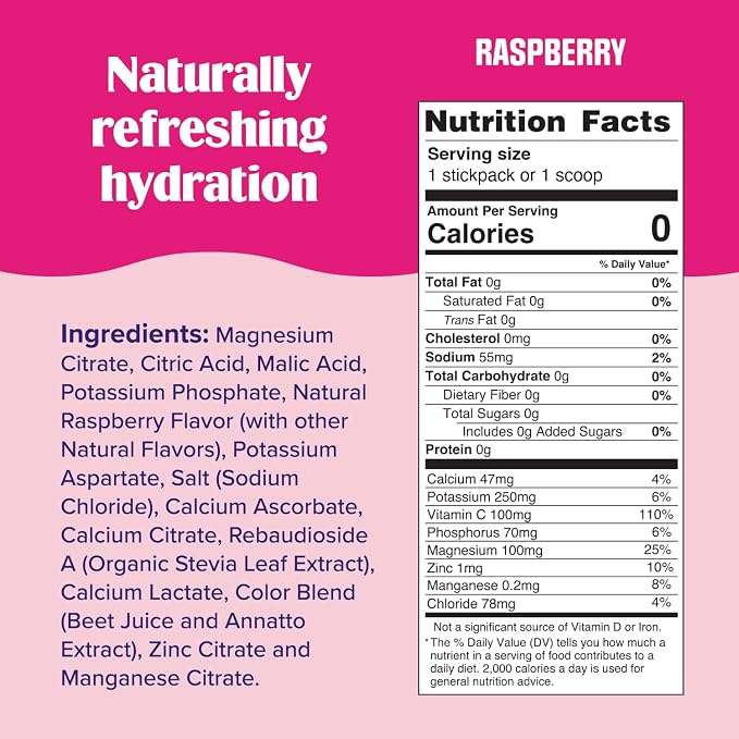 Ultima Replenisher Daily Electrolyte Powder Drink Mix – Sugar Free – Raspberry - Image 3