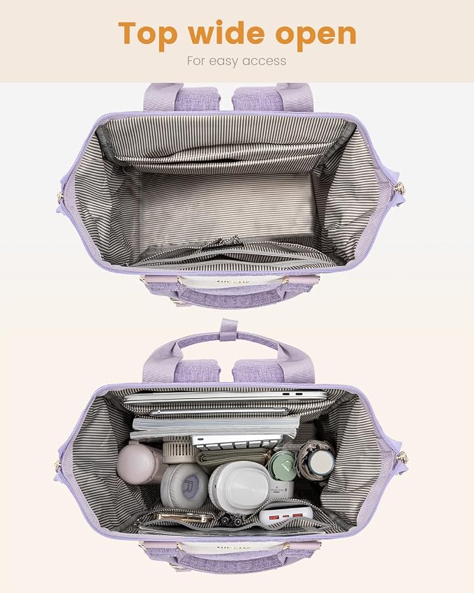 LOVEVOOK 17 Inch Backpack for Women, Laptop Bag Teacher Nurse Work Bags - Image 4