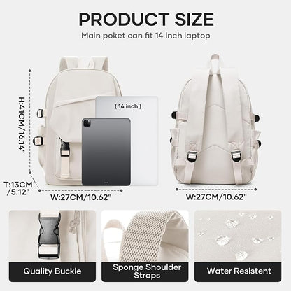 coowoz Lightweight School Bag Casual Daypack College Laptop Backpack - Image 3