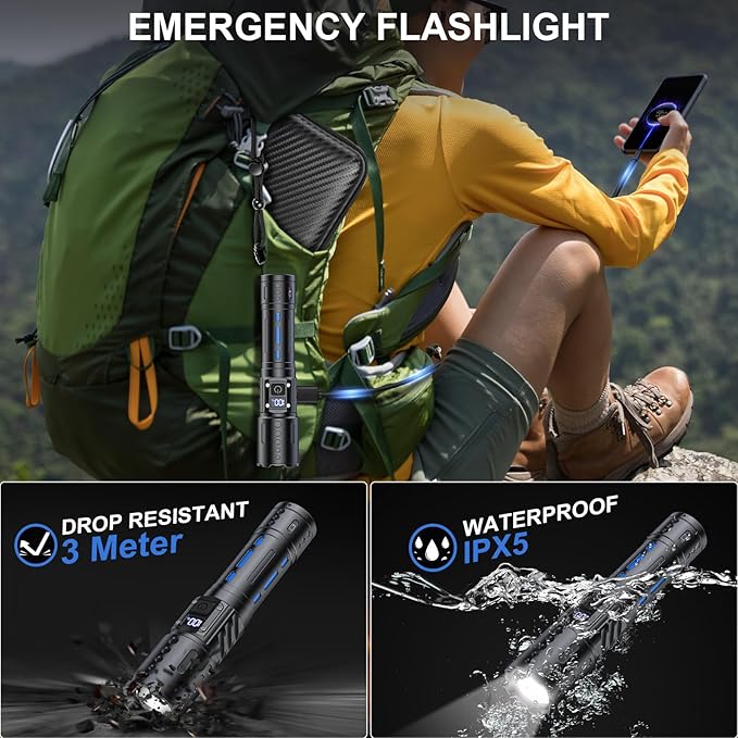 Banral Flashlights High Lumens Rechargeable - Image 6