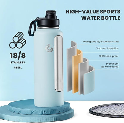 Sports Water Bottle 40oz, Insulated Water Bottle - Image 3